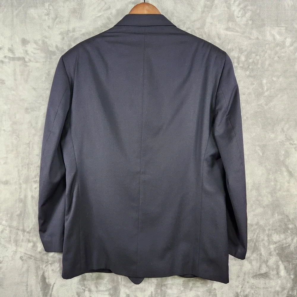 Ralph Lauren Blazer Mens 43R Navy Blue Gold Crest Buttons Wool Sport Coat Preppy